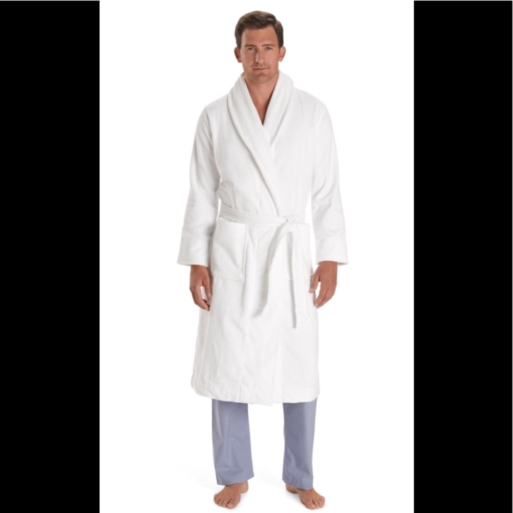 Brooks Brothers Supima® Robe
 Men’s White Velour